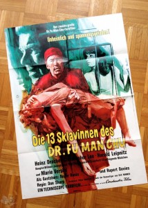 Filmplakat zu &quot;die 13 Sklavinnen des Dr, Fu Man Chu&quot;, gefaltet