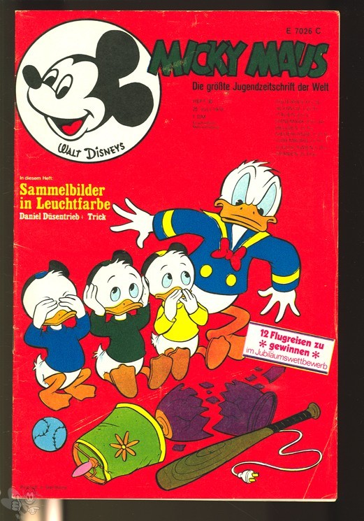 Micky Maus 30/1970 mit Leuchtbild + Klappseiten