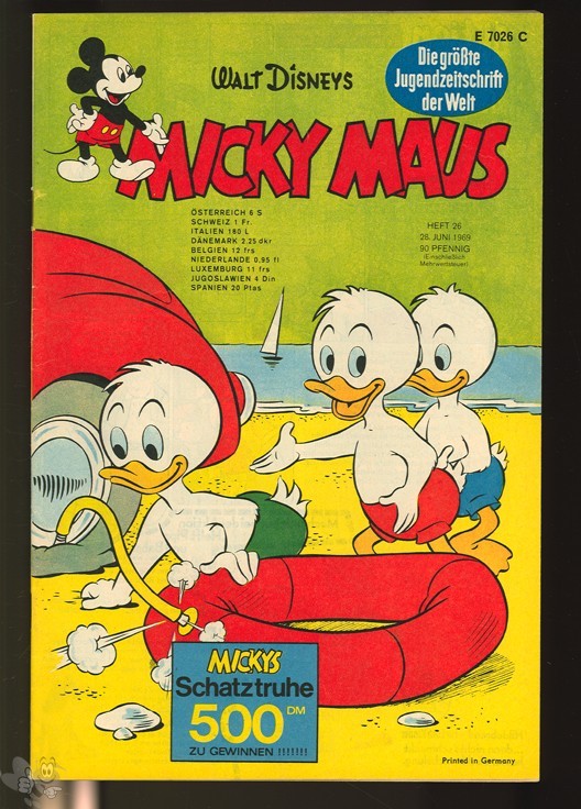 Micky Maus 26/1969 mit den Klappseiten
