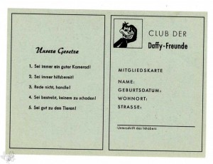 Club der Daffy Freunde Mitgliedskarte Version B