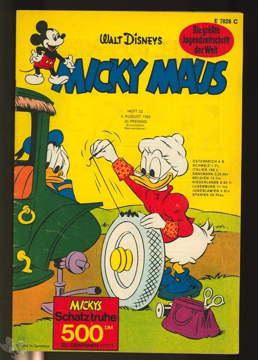Micky Maus 32/1969 mit den Klappseiten