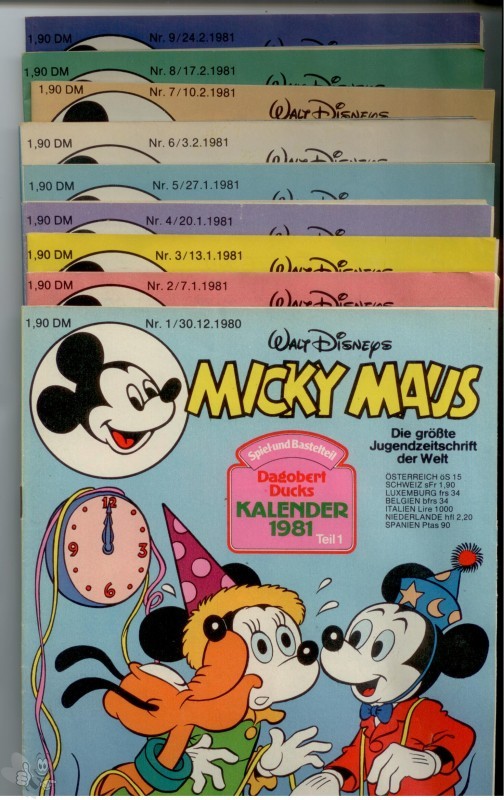 Micky Maus Jg. 1981 Nr. 1-28 komplett