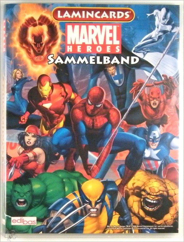 Marvel Lamincards komplettes Set mit Ordner usw.