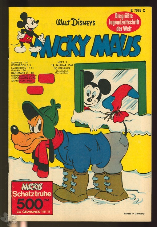Micky Maus 3/1969 mit den Klappseiten