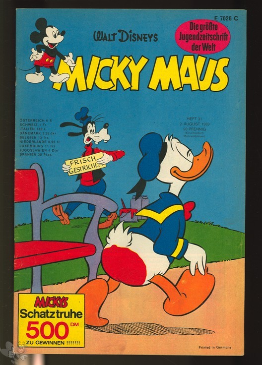 Micky Maus 31/1969 mit den Klappseiten!
