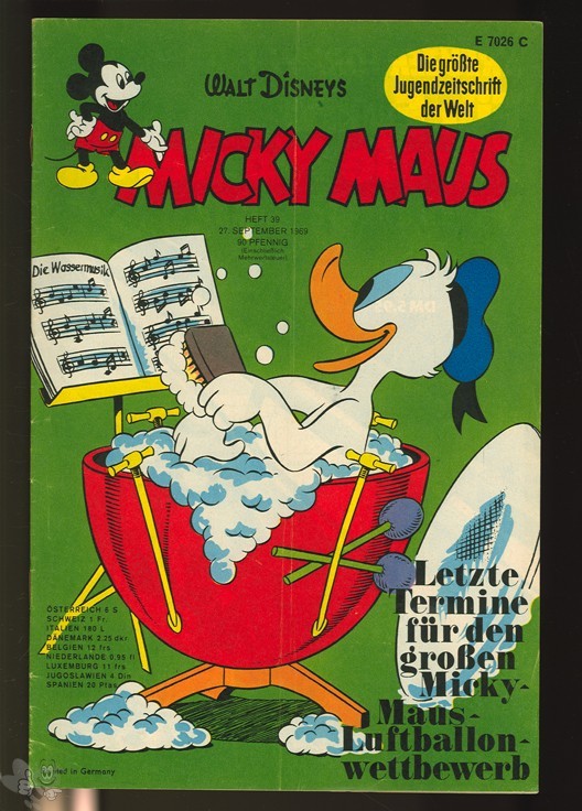 Micky Maus 39/1969 mit den Klappseiten