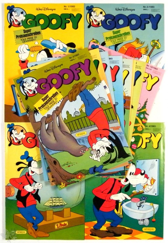 Goofy Magazin fünfter Jahrgang 12 Hefte 1983