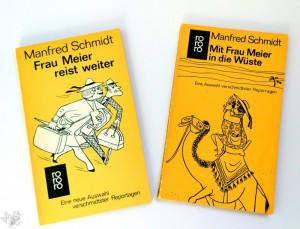 2 Taschenbücher Manfred Schmidt (Cover- Innen-Illustrationen),  Thema Reisen