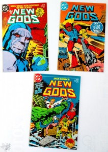 Konvolut NEW GODS, Reprint in 6 Heften mit neuen Seiten, DC US, 1984 by Kirby