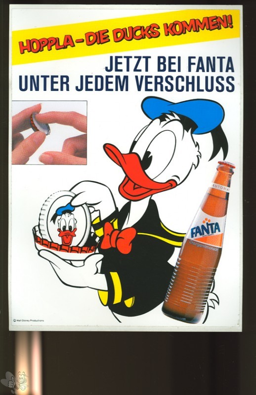 Donald Duck Fanta Aufkleber A4