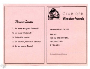 Club der Winnetou Freunde Mitgliedskarte Version B