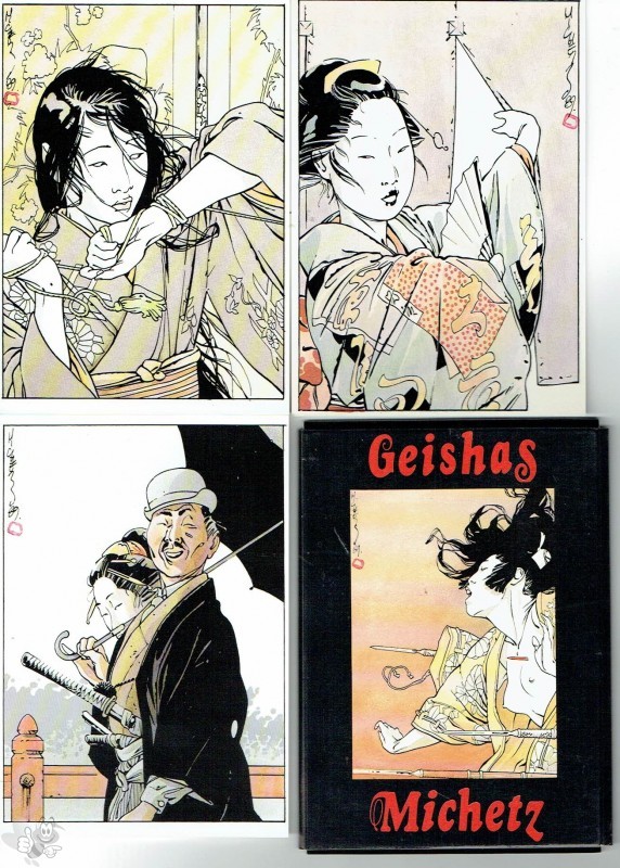 Geishas von Michetz 9 Postkarten von Michetz
