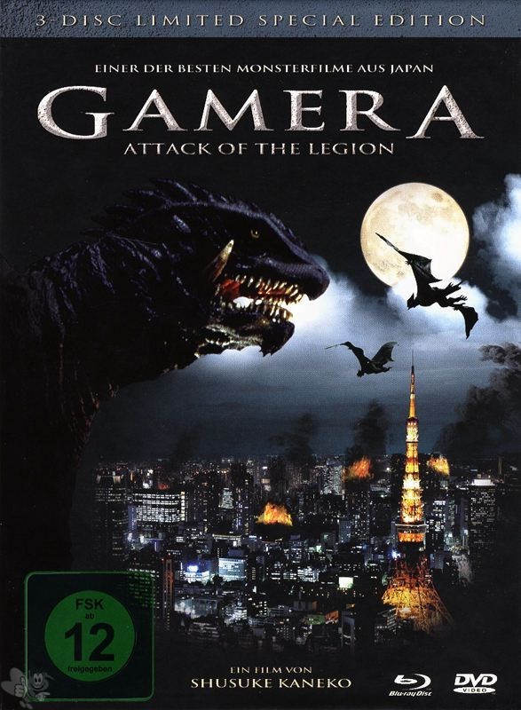 Gamera 2 - Attack of the Legion (3-Disc Lim. Special Edition, 2 DVD&#039;s + Blu-Ray)