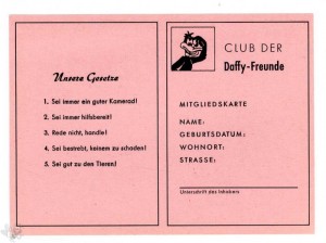 Club der Daffy Freunde Mitgliedskarte Version A 