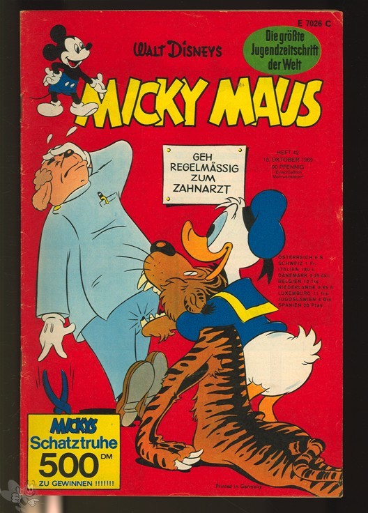 Micky Maus 42/1969 mit den Klappseiten