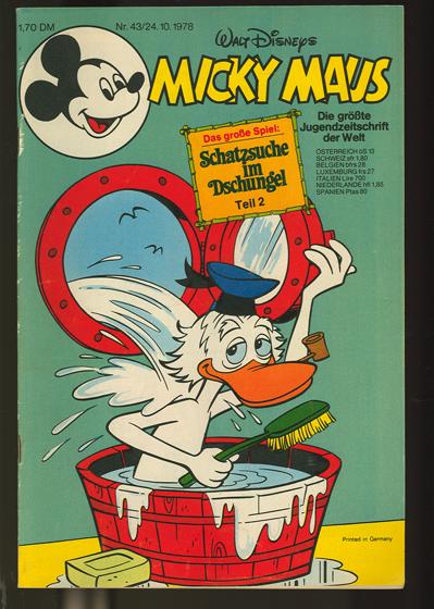 Micky Maus 1978 43 mit Mattel-Prospekt
