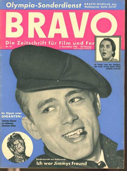 Bravo 1956 Nr. 15 (J. Dean, L. Palmer, S. Monfiel u.a.)