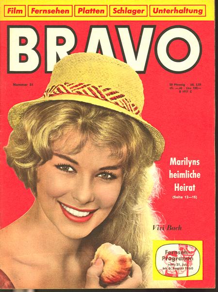 Bravo 1960 Nr. 31 (V. Bach, H. Lohner, M. Monroe u.a.)