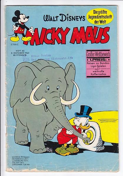 Micky Maus 1965: Nr. 40: