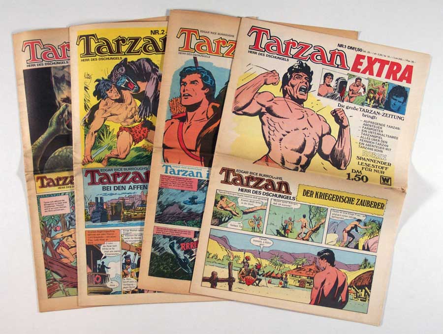 Tarzan Extra Nr. 1 - 4 komplett, Tarzan-Zeitung, Williams Verlag, 1972