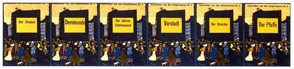 Wilhelm Schulz: Kulturbilder aus dem Simplicissimus - Plakat, ca. von 1903 (!)