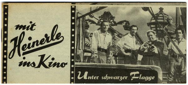 Mit Heinerle ins Kino - Unter schwarzer Flagge - seltenes Piccolo-Heft aus den 50er Jahren - fand sich auch in Heinerle-Wundertüten