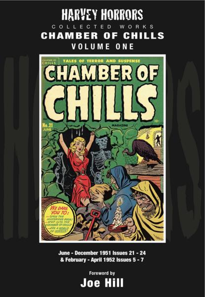 Chamber of Chills No. 1, reprint by PS Artbooks, 2011, contains No. 21 - 24 (1951) and 5 - 7 (1952) of the horror comic books published by Harvey in the USA, hardcover, 288 pages