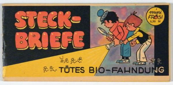 mini Frösi - ''Steck-Briefe'', Tütes Bio-Fahndung, Piccolo, ohne Nr., von 1990, keine Comic! Rätsel, Spiele etc. von Richard Hambach