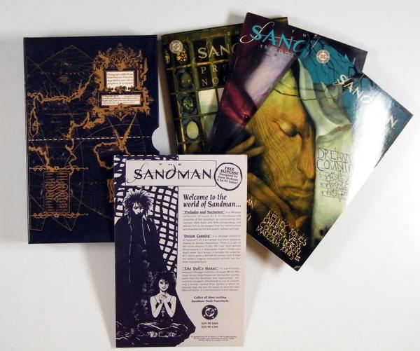 Sandman: The World of the Sandman, Slipcase with 3 TPBs, first printing, Vertigo, 1991, written by Neil Gaiman, art by Sam Kieth and others