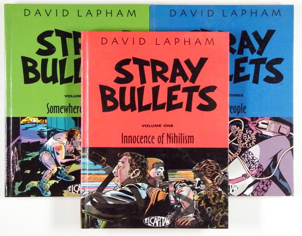 Stray Bullets von David Lapham, Hardcover-Ausgabe Nr. 1 - 3 komplett, El Capitan, Canada, 1996 - 2001, rare!