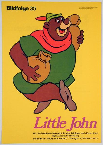 Micky Maus Bildfolge 35 Little John mit Backlist und Text