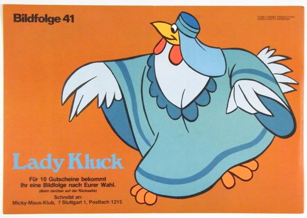 Micky Maus Bildfolge 41 Lady Kluck mit Backlist