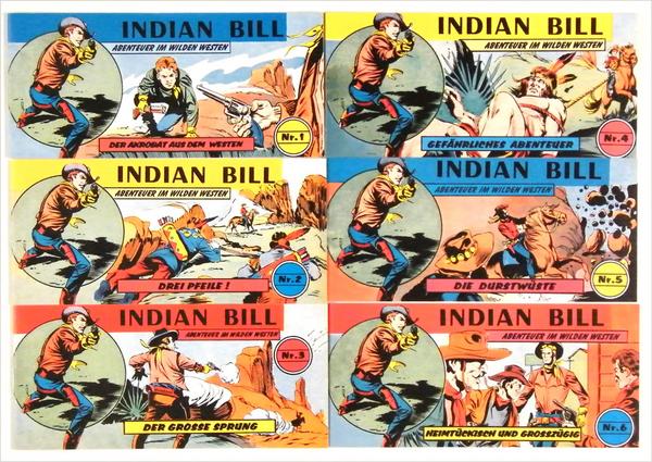 Indian Bill Piccolo Nr. 1 - 6 komplette Serie