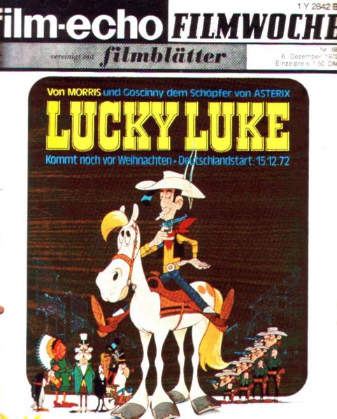 Film-Echo / Filmwoche Nr. 68/1972 zum Kinostart von Lucky Luke