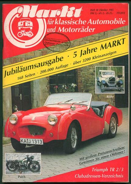 Markt 1985 Heft 10 - Autozeitschrift