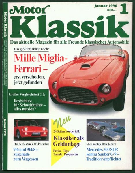 Motor Klassik 1990 Heft 1 - Autozeitschrift
