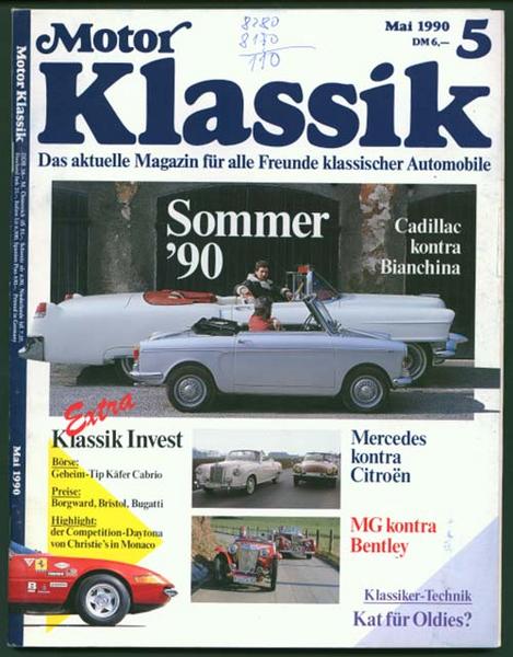 Motor Klassik 1990 Heft 5 - Autozeitschrift