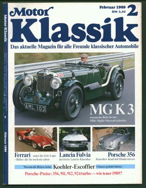 Motor Klassik 1989 Heft 2 - Autozeitschrift