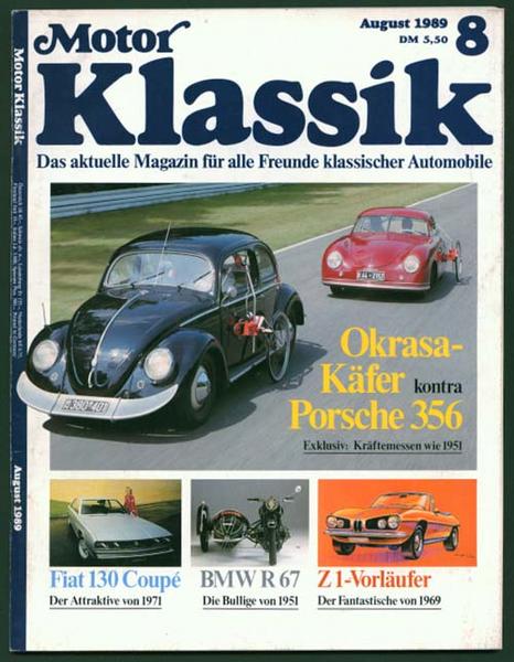 Motor Klassik 1989 Heft 8 - Autozeitschrift
