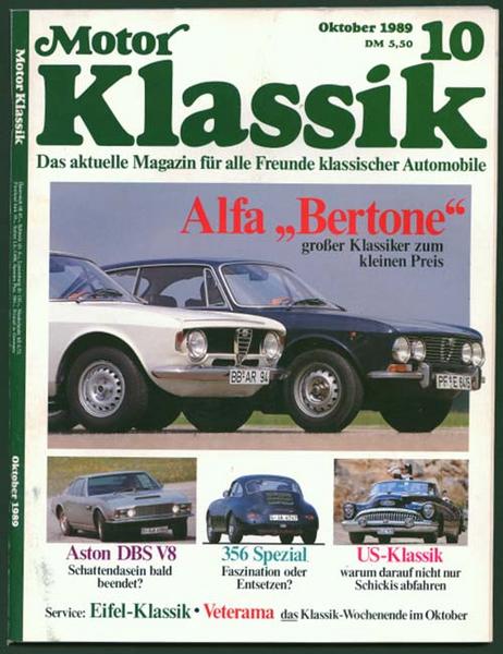 Motor Klassik 1989 Heft 10 - Autozeitschrift