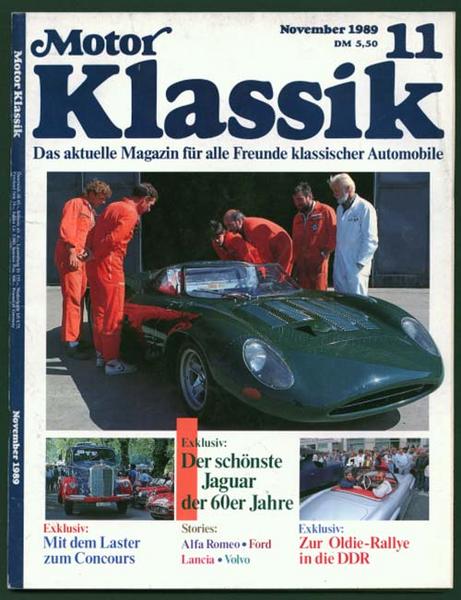 Motor Klassik 1989 Heft 11 - Autozeitschrift