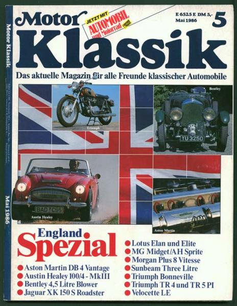 Motor Klassik 1986 Heft 5 - Autozeitschrift
