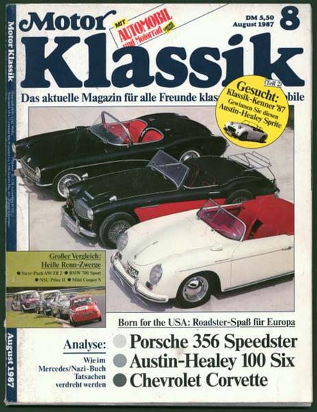 Motor Klassik 1987 Heft 8 - Autozeitschrift