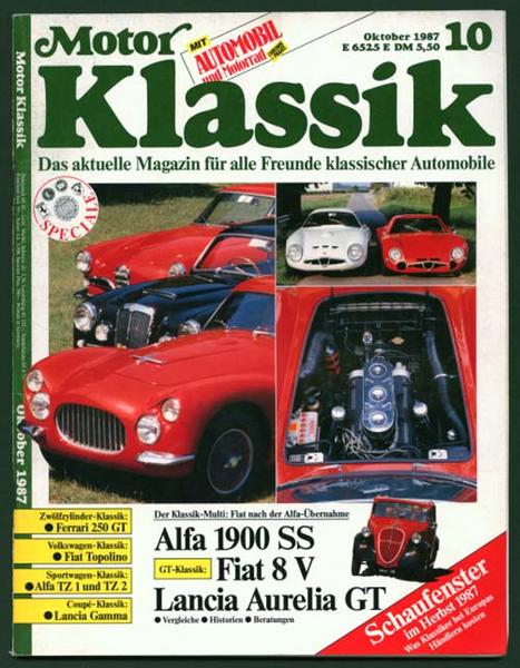 Motor Klassik 1987 Heft 10 - Autozeitschrift