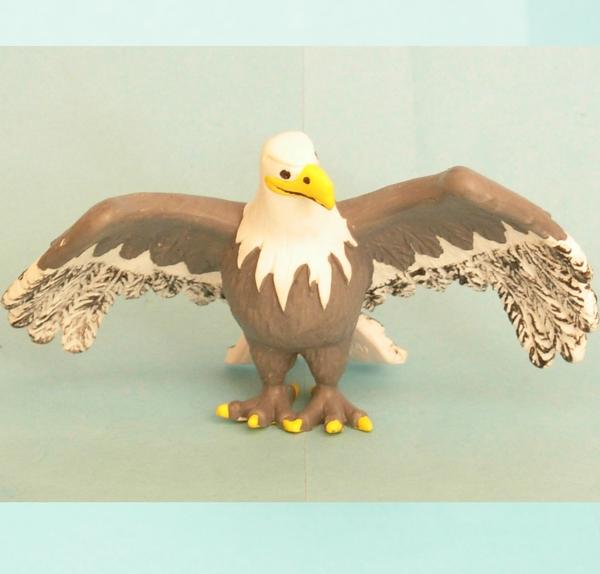 Yakari (Fa.Schleich) : Der Grosse Adler in grauer Musterbemalung von 1983