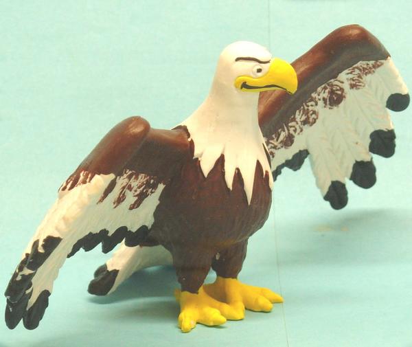Yakari (Fa. Schleich, 1984) Der Grosse Adler ('' Grosser Adler '')mit braun-weissem Federkleid