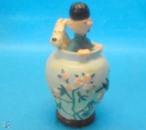 4504 Tim und Struppi MAXI Figur TIM in Vase Tintin milou potiche Firma Pixi OVP