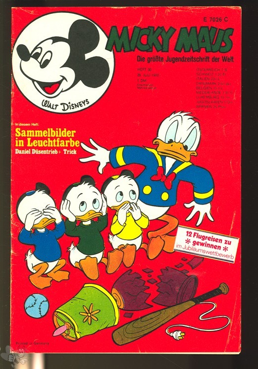 Micky Maus 30/1970 mit Leuchtbild + Klappseiten