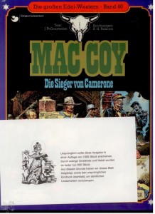 Die großen Edel-Western 40: Mac Coy: Die Sieger von Camerone (Hardcover)