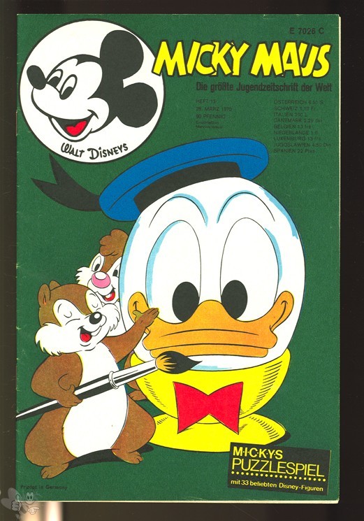 Micky Maus 13/1970 mit den Klappseiten